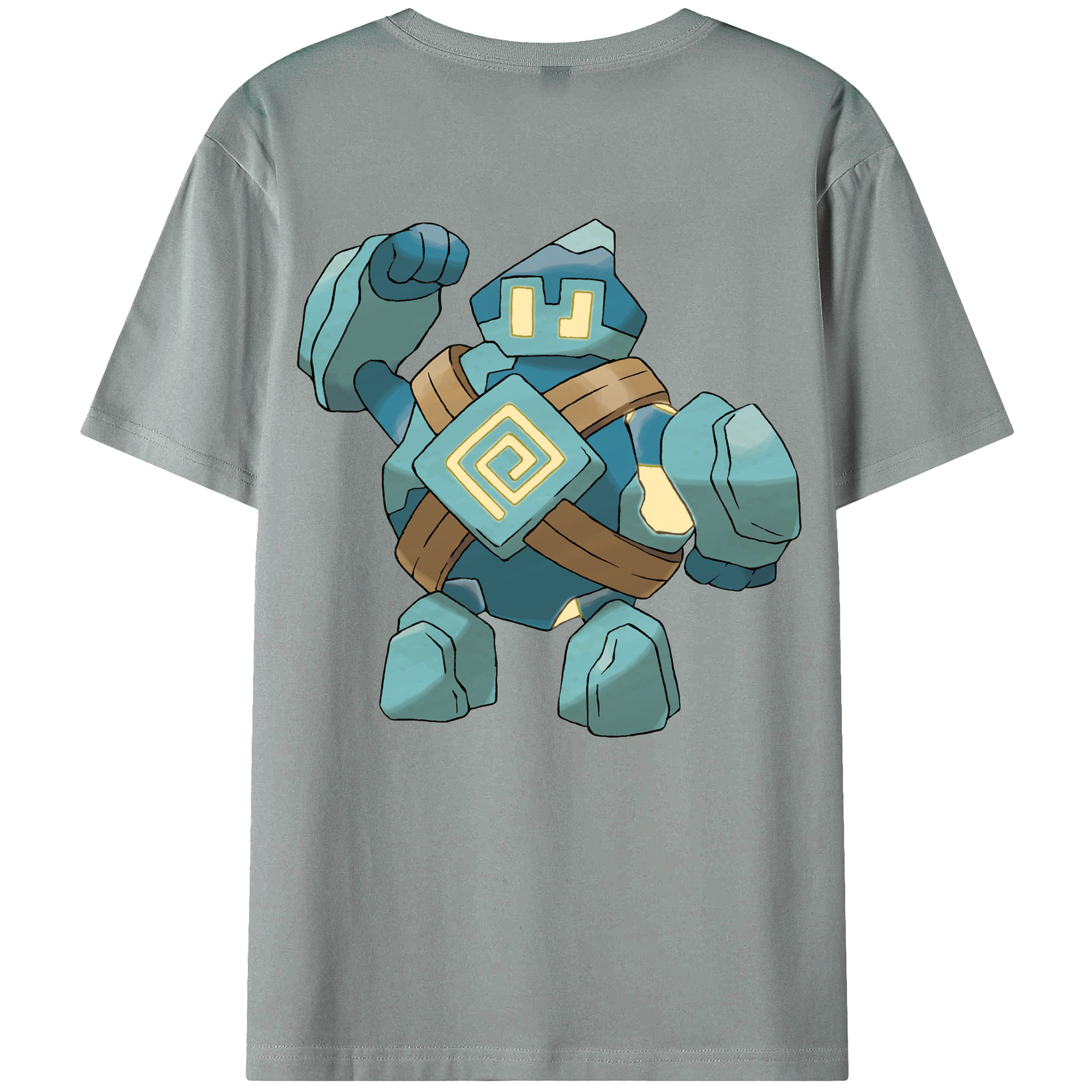 （画像用） ポケットモンスター Pokémon 綿100％ メンズ半袖Tシャツ（バックプリント） 通気性